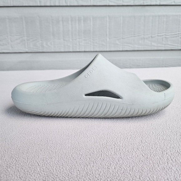 Crocs Mellow Recovery Slide Sandals Men 9 Women 1l Light Grey Cushion Slip-On - Picture 2 of 11